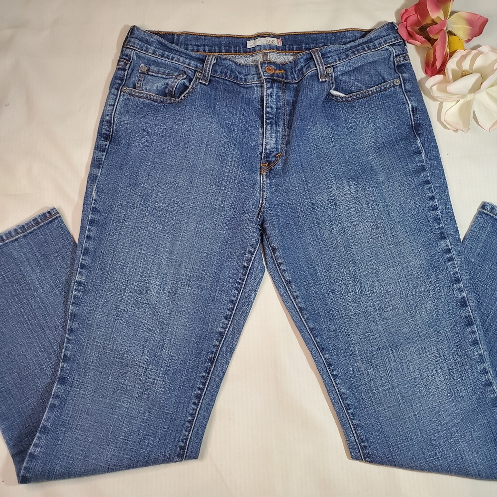 Levi's Straight Leg 505 Blue Jeans, Size 14